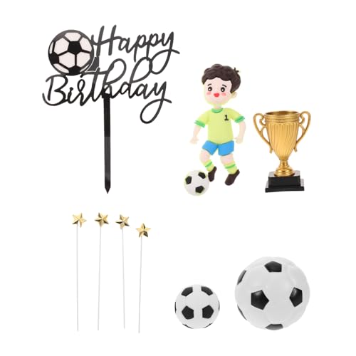 VICASKY Fußball Geburtstagstorten Dekorationen Realistische Fußballspieler Figuren Fußball Goldene Sterne und Pokal Tortenstecker Langlebig und Wiederverwendbar für Sport Mottoparty VICASKY Fußball Geburtstagstorten Dekorationen Realistische Fußballspieler Figuren Fußball Goldene Sterne und Pokal Tortenstecker Langlebig und Wiederverwendbar für Sport Mottoparty von VICASKY