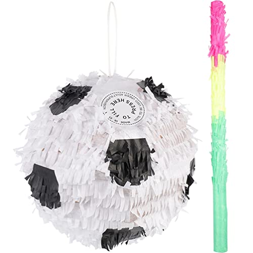 VICASKY Fußball-Pinata Mit Pinata-Stab 2 Stück Fußball-Pinata Fußball-Pinata Für Geburtstagsfeier Sport-Themenparty-Dekoration von VICASKY