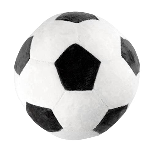 VICASKY Fußball Plüsch Gefülltes Fußballmodell Pädagogisches Spielzeug Flauschiges Fußball-plüschtier Quietschendes Weicher Fußball Hunde Fußball Kurzer Plüsch Kissen Kind Plüschpuppen von VICASKY