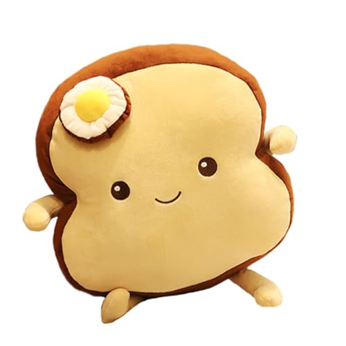 VICASKY Gefülltes Brot Laib Brot Puppe Ornament Cartoon Brotpuppe Brotdesign Puppe Kuscheltier Dekokissen Fürs Bett Dekoration Ornamente Für Gelber Plüsch von VICASKY