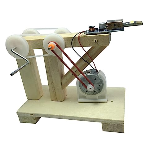VICASKY Generator-experimentiermodell Handkurbelgenerator Wissenschaftsbausatz Handbuch Generator Lehrmodell Jungen Und Mädchen Lernspielzeug Generatormodell Spielzeug von VICASKY
