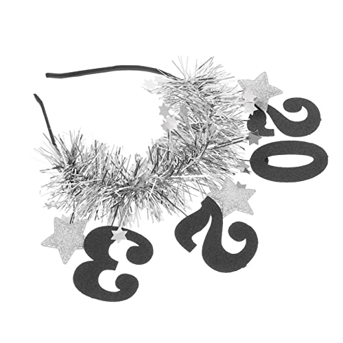 VICASKY Glitzer Star Neujahrs Stirnband Exquisites Neujahrs Accessoire für Perfektes Haarband für Partys Festliche Anlässe und Neujahrsfeiern Silberne Farbvariante von VICASKY