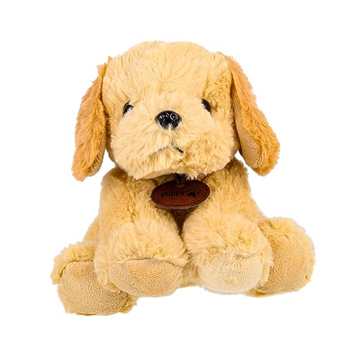 VICASKY Golden Retriever Welpenpuppe Urlaub Dekorative Ausgestopfte Hundeverzierung Home Sofa Kinderspielzeug Plüsch-welpen-Ornament Pp Baumwolle Light Brown von VICASKY