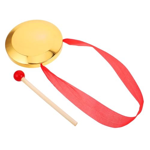 VICASKY Gong aus Kupfer Musikinstrument mit Holzschlägel für Fördert Musikinteresse und Rhythmus Anfänger und Musikalische Feiern von VICASKY