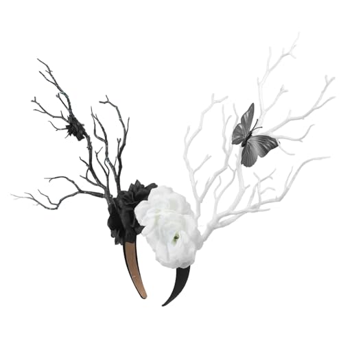 VICASKY Gothic Halloween Haarreif mit Dunkler Rosenblüte und Ästen Bequemer Party Cosplay Haarschmuck für Damen und Mädchen Vielseitiges Stirnband für Kostüm und Karneval VICASKY Gothic Halloween Haarreif mit Dunkler Rosenblüte und Ästen Bequemer Party Cosplay Haarschmuck für Damen und Mädchen Vielseitiges Stirnband für Kostüm und Karneval von VICASKY