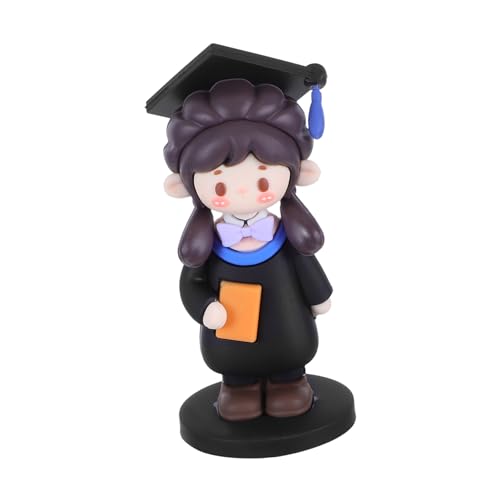 VICASKY Graduation Cake Figurine Kleine Doktor Mädchen Skulptur Strapazierfähiger Cupcake Abschlussdeko Vielseitiger Tortendekorationsaufsatz für Abschlussfeiern von VICASKY