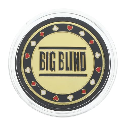 VICASKY Große Und Kleine Jalousien Pokerchiphalter Für Den Haushalt Puckknöpfe Poker Zählen Chips Dealer-chip Pokerchips Für Kartenbrettspiele Kleine Blindtaste Pokerknöpfe Eisen Golden von VICASKY