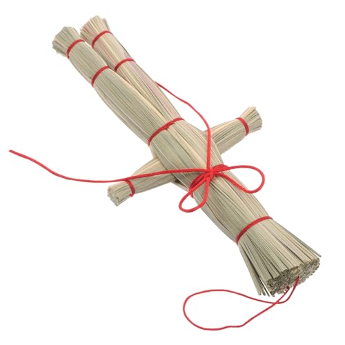 VICASKY Gruselige Hexenpuppe aus Naturgras Handgefertigt Mystische Vogelscheuchenfigur für Halloween Dekoration Sammlerstück und Fotografie Vielseitige Spukhaus Deko von VICASKY