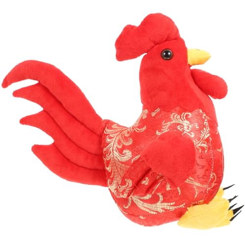 VICASKY Hahn Plüschtier Puppe Fröhliche Jubiläumsdekoration Figuren Hochzeitsdekoration Für Die Zeremonie Hochzeitsfeier Schmücken Halloween- Raumzubehör Rot Stoff VICASKY Hahn Plüschtier Puppe Fröhliche Jubiläumsdekoration Figuren Hochzeitsdekoration Für Die Zeremonie Hochzeitsfeier Schmücken Halloween- Raumzubehör Rot Stoff von VICASKY