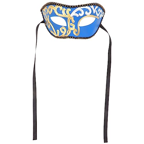 VICASKY Halbgesichtsmaske für Halloween und Karneval Roman Stil Elegante Maske für Festlichkeiten Cosplay und Maskenbälle Langlebiges Material Unisex Blau von VICASKY
