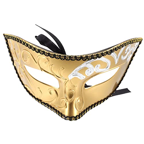 VICASKY Halbmaske für Halloween und Kostümpartys Elegante Goldene Masquerade Maske für Erwachsene für Karneval Tanz und Thematische Veranstaltungen von VICASKY