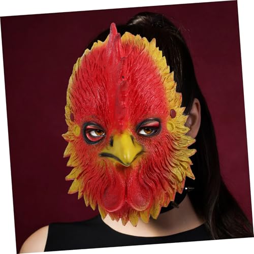 VICASKY Halloween Cosplay Hahn Maske Dekorative Tierkopfmaske Leuchtenden Farben Party und Kostüm Accessoire für Gruselige Halloween und Karnevalsfeiern von VICASKY