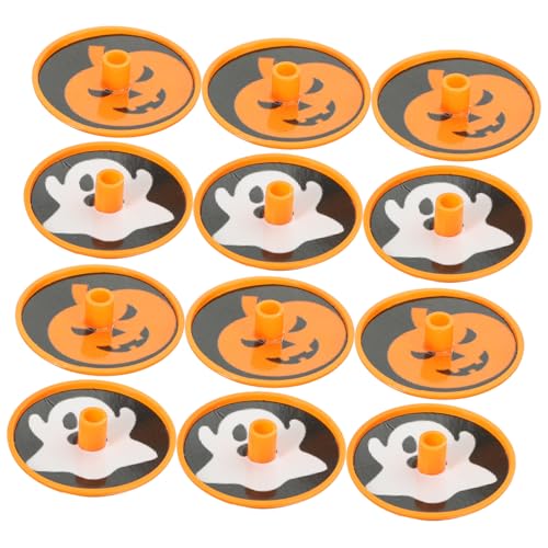 VICASKY Halloween Gyro Teiliges Bunte Kunststoff mit Halloween Motiven für Kindergeburtstag Mitgebsel und Partygeschenke Feinmotorik von VICASKY