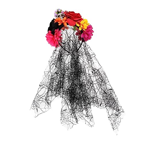 VICASKY Halloween Haarreif mit Design und Rosenblüten für Kostümpartys und Halloween Events Langlebig und Bequem Perfektes Accessoire für Cosplay und Bühnenauftritte von VICASKY