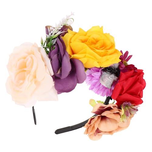 VICASKY Halloween Haarreif mit Farbigen Rosen und Totenkopf Dekoratives Party Haarband Leichtes Kostümzubehör für Damen für Maske Bühnenauftritte und Mottofeste VICASKY Halloween Haarreif mit Farbigen Rosen und Totenkopf Dekoratives Party Haarband Leichtes Kostümzubehör für Damen für Maske Bühnenauftritte und Mottofeste von VICASKY