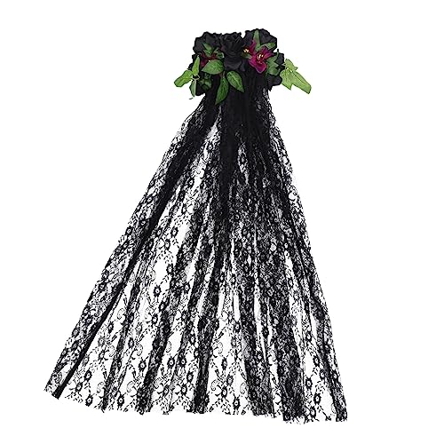VICASKY Halloween Haarschmuck Dekorativer Haarreifen mit Langen Schleier für Kostümparty und Maske für Damen und Mädchen Sorgt für Aufsehen und Gruselige von VICASKY