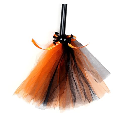 VICASKY Halloween Hexenbesen Kostüm Requisite Bunter Zauberbesen für Hexenkostüm Cosplay Party Halloween Deko Hexenbesen Zubehör für Erwachsene und Farbauswahl Zufällig Zufällige Farbe von VICASKY
