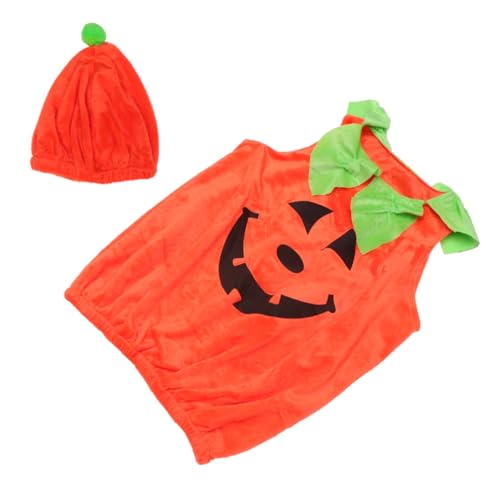 VICASKY Halloween Kürbis Kostüm S Halloween Party Bühnenauftritt Polyester Material Bequemer Schnitt Jungen Mädchen Festliches Kostüm von VICASKY