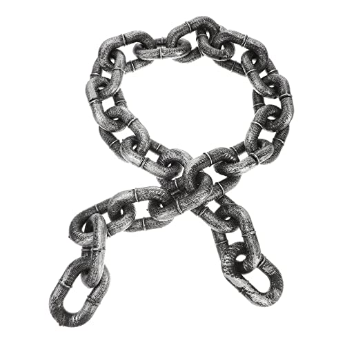 VICASKY Halloween-Kunststoffkette 3 38 Halloween-Requisiten Falsche Kettenglieder Dekoration Kostüm-Requisite Gruselige Kostüme Zubehör Spukhaus- Silber VICASKY Halloween-Kunststoffkette 3 38 Halloween-Requisiten Falsche Kettenglieder Dekoration Kostüm-Requisite Gruselige Kostüme Zubehör Spukhaus- Silber von VICASKY