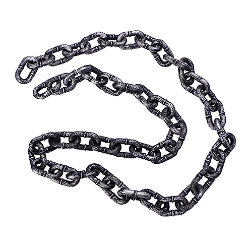 VICASKY Halloween Kunststoffkette Lange Kettendekoration für Halloween Cosplay Kostümparty und Dekoration Realistische Fake Kette für Unvergessliche Partystimmung von VICASKY