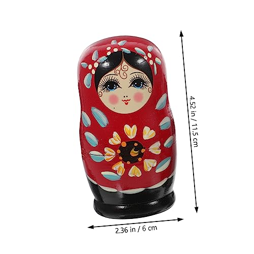 VICASKY Handbemalte Teilig Holz Matryoshka Puppen Russische Nesting Dolls Langlebig Pädagogisches Lernspielzeug für Traditionelles von VICASKY