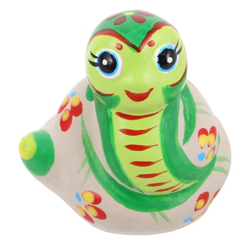 VICASKY Handgefertigte Kleine Schlangenfiguren Gemaltes Chinesisches Vintage Tierdekor Traditionelle Schlangenhandwerksstatue Tiermodell Skulpturen von VICASKY