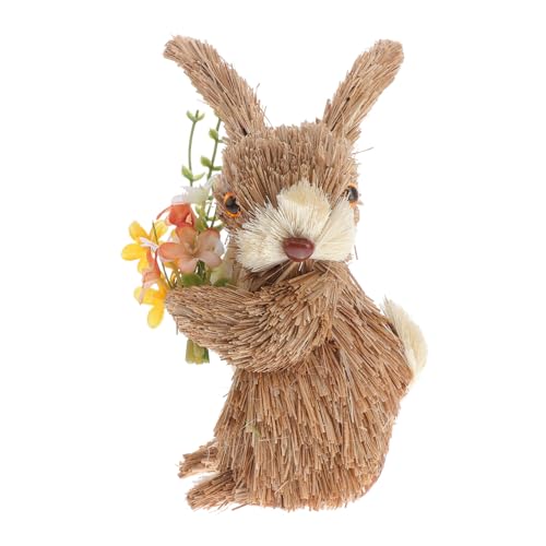 VICASKY Handgefertigte Strohhasen Deko Figur Naturstroh Hase Ornament Detailreich Umweltfreundlich Landhausstil Osterhase Geschenkidee für Gartenteich VICASKY Handgefertigte Strohhasen Deko Figur Naturstroh Hase Ornament Detailreich Umweltfreundlich Landhausstil Osterhase Geschenkidee für Gartenteich von VICASKY
