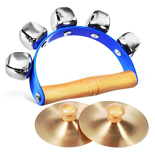 VICASKY Handglocke mit Kupferfingerzimbeln Musikinstrument für Ergonomischer Holzgriff für Schulaufführungen und Partys Robust und Langlebig VICASKY Handglocke mit Kupferfingerzimbeln Musikinstrument für Ergonomischer Holzgriff für Schulaufführungen und Partys Robust und Langlebig von VICASKY