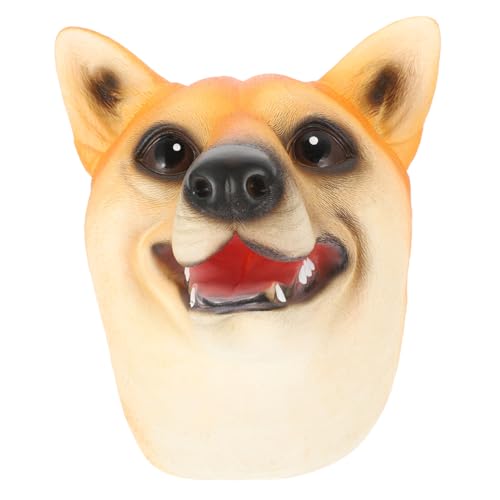 VICASKY Handpuppe Hundepuppe Kinderspielzeug Handpuppe Lustiges Mini Kinderspielzeug Tierpuppen Für Petunienpuppe Hundekopf Handschuhspielzeug Handschuhspielzeug Vinyl Orange von VICASKY
