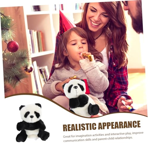 VICASKY Handpuppe Panda aus Weichem Pp baumwollmaterial Realistisches Tier Fördert Motorische Fähigkeiten Hand Auge koordination und Kommunikation Geeignet für Rollenspiele und von VICASKY