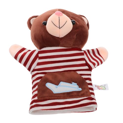 VICASKY Handpuppe Plüsch Tier Handspielzeug Cartoon Bär Kuschelig Sanft Eltern Junge Mädchen Interaktion Früherziehung Storytelling Für Kinderzimmer Kindergarten Bühne Dekoration von VICASKY