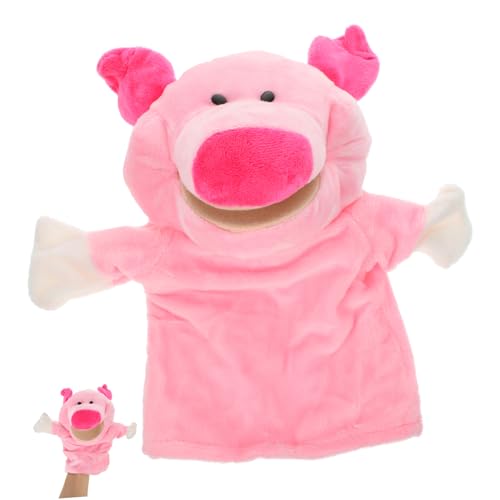 VICASKY Handpuppe Schwein aus Weichem Plüsch Handliche Handpuppe für Puppentheater und Interaktives Spiel Leicht und Tragbar Lernspielzeug für Junge Mädchen und Kleinkinder von VICASKY