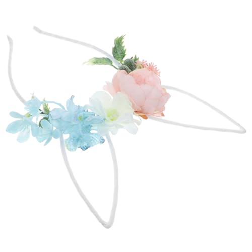 VICASKY Hasenohren Haarreif mit Blumen Niedliches Bunny Ear Headband für Ostern Karneval Kostüm Party Weiches Stirnband mit Realistischem Blütendekor für Fotos und Festlichkeiten VICASKY Hasenohren Haarreif mit Blumen Niedliches Bunny Ear Headband für Ostern Karneval Kostüm Party Weiches Stirnband mit Realistischem Blütendekor für Fotos und Festlichkeiten von VICASKY