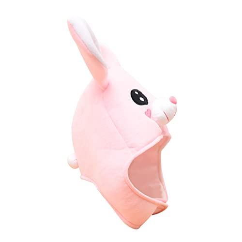 VICASKY Hasenohren Kopfbedeckung kindermütze kinder kappe Häschen-Sturmhaube Hut für Kinder Damenhut Kappen Cosplay-Hase Plüschhasenmütze Abschlussball Kleidung Plüschmütze Partyhut Rosa von VICASKY