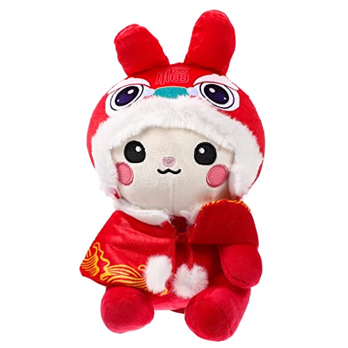 VICASKY Stofftier Chinesisches Sternzeichen Maskottchen Hase Charakter Kissen Neujahr Dekoration Spielzeug Puppe von VICASKY