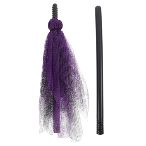 VICASKY Hexenbesen Halloween Party Halloween kinderparty karnawal kostium für halloweendeko Witch Costume Feenflügel Besenstiel Hexenzubehör Halloween dekorativer Besen Stoff von VICASKY