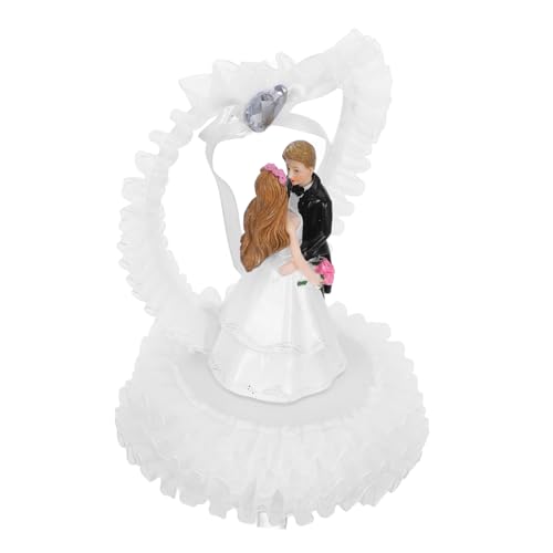 VICASKY Hochzeitstorte Topper und Figur aus Harz Romantische Kuchendekoration für Hochzeiten und Verlobungen Platzsparendes Ornament für Festliche Anlässe VICASKY Hochzeitstorte Topper und Figur aus Harz Romantische Kuchendekoration für Hochzeiten und Verlobungen Platzsparendes Ornament für Festliche Anlässe von VICASKY