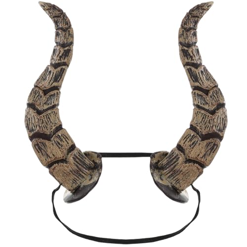VICASKY Hörner Stier Kostüm Horn Teufel Hornshead Boppers Kuh Halloween Cosplay Tiefling Kinder Tier Anmail Ohren Und Stirnband Stirnband Silikon Kopfbedeckung Mittel Halloween von VICASKY