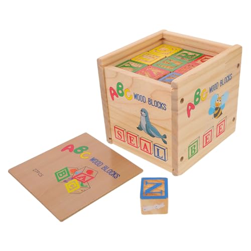 VICASKY Holz Alphabet Zahlen Montessori Lernspielzeug aus Naturholz für Vorschule Sensorisches Stapelspielzeug zur Kreativen Frühkindlichen VICASKY Holz Alphabet Zahlen Montessori Lernspielzeug aus Naturholz für Vorschule Sensorisches Stapelspielzeug zur Kreativen Frühkindlichen von VICASKY