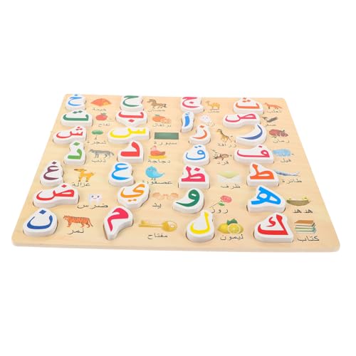 VICASKY Holz Arabisches Alphabet Puzzle für Pädagogisches zur des Arabischlernens Frühes Bildungsspielzeug für Mädchen Kognitive Fähigkeiten Verbessern Sicheres Material von VICASKY