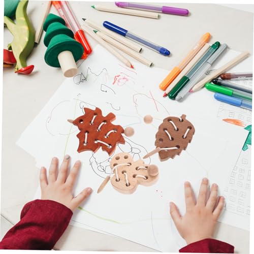 VICASKY Holz Fädelspielzeug für Kleinkinder Tierförmiges Motorikspiel Montessori Pädagogisches Lernspielzeug Feinmotorik Konzentration und Hand Auge Koordination von VICASKY