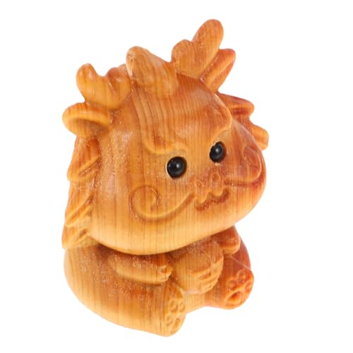 VICASKY Holz Geschnitzter Drachenanhänger Miniatur Holzfigur DIY Schmuckcharme Handgefertigt Glatte Oberfläche Robust für Halsketten Armbänder und Kreative Bastelprojekte von VICASKY