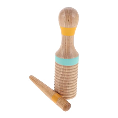 VICASKY Holz Guiro-schlaginstrument Für Kleinkinder Handpercussion Musikspielzeug Rhythmusstäbe Für Früherziehung Kompakt Tragbar Für Haus Und Klassenzimmer von VICASKY