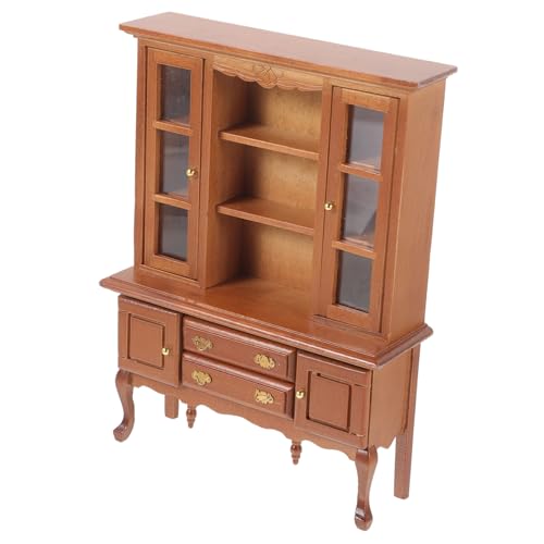 VICASKY Holz Miniatur Schrank Kabinett Handgefertigt Leicht Robust als Puppenhaus Dekoration für Schlafzimmer und Esszimmer Bemalbar Verarbeitung von VICASKY