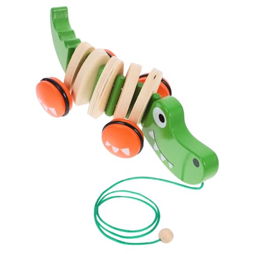VICASKY Holz Nachziehspielzeug für Kleinkinder Auto Tierform Fördert die Gehfähigkeit Leichtes und Sicheren Material Stabil und Stoßfest für Jungen und Ab Jahr von VICASKY