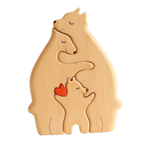 VICASKY Holz Puzzle Figuren Niedliche Skulpturen für Heimdekoration Teiliges aus Solidem Holz Kreative Tischdekoration für Familie und Freunde Teetische und Regale VICASKY Holz Puzzle Figuren Niedliche Skulpturen für Heimdekoration Teiliges aus Solidem Holz Kreative Tischdekoration für Familie und Freunde Teetische und Regale von VICASKY