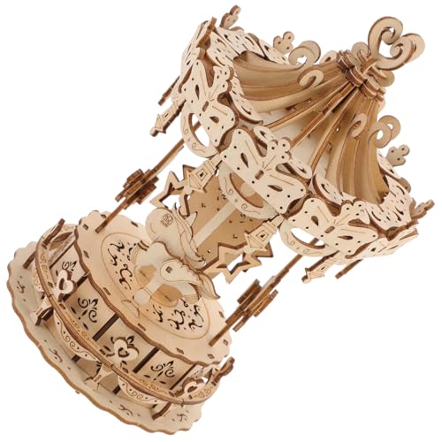 VICASKY Holz Puzzle Karussell Modellbausatz DIY Bausatz Holzpuzzle Pädagogisch für Erwachsene Kreatives Lernspielzeug Geschenk von VICASKY