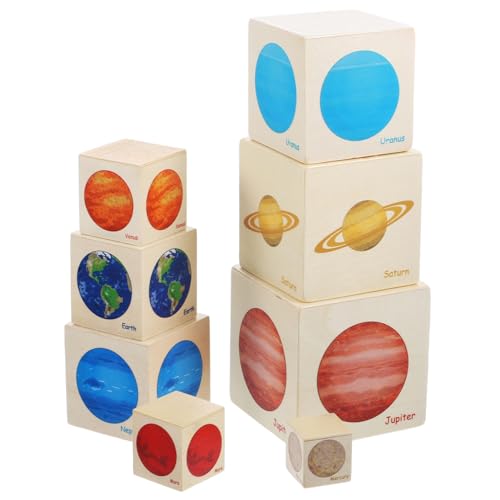 VICASKY Holz Stapelspielzeug Planetenform Lernspielzeug für Kleinkinder Jahre Interaktive Boxen Stabile Struktur Fördert Kognitive Entwicklung und Logisches Spielerisch VICASKY Holz Stapelspielzeug Planetenform Lernspielzeug für Kleinkinder Jahre Interaktive Boxen Stabile Struktur Fördert Kognitive Entwicklung und Logisches Spielerisch von VICASKY