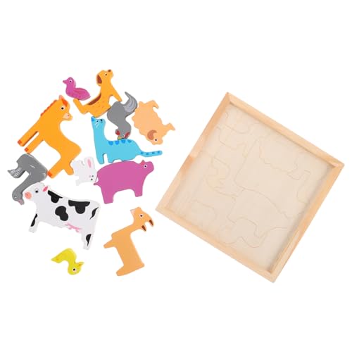 VICASKY Holz Tierpuzzle für Kleinkinder Hand Auge Koordination und Kognitive Entwicklung Farbenfrohes Montessori Lernspielzeug für Kindergarten Kreatives Steckspielzeug VICASKY Holz Tierpuzzle für Kleinkinder Hand Auge Koordination und Kognitive Entwicklung Farbenfrohes Montessori Lernspielzeug für Kindergarten Kreatives Steckspielzeug von VICASKY