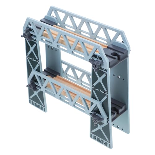 VICASKY Holz eisenbahnbrücke zum Zusammenbauen Robustes Holzspielzeug für Kompatibel mit Holz Kunststoffschienen Fördert Logisches Denken und Problemlösendes Zubehör für Holzeisenbahnsets von VICASKY